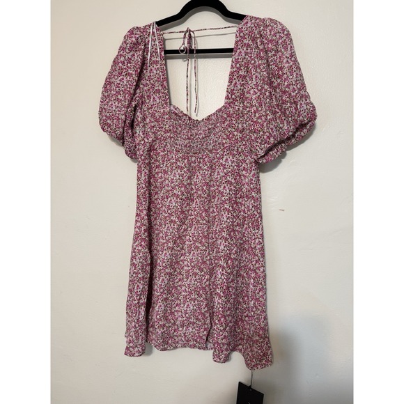 NWT ASTR The‎ Label - Flower Print Mini Dress Size M - Picture 2 of 3